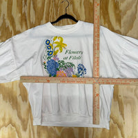 Vintage y2k grandma sweater flowers womens/femme sweatshirt