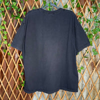 Vintage Y2K ACDC black rock band lightning faded 00s t-shirt