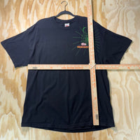 Vintage Y2K Knott Berry scary Farm fire zombie spiderweb tee