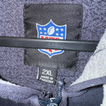 Vintage Y2K Seattle Seahawks raw hem embroider zip up hoodie