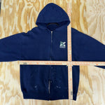 Vintage y2k embroidered sick paint splatter zip up hoodie