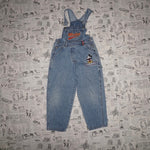 Large-Vintage Y2K Disneyland Mickey Mouse Youth 90s Overalls