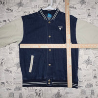 Large - Vintage Y2K little big dogs 90s denim bomber jacket