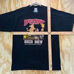 Vintage y2k bear whiz beer biker brew 1990 motorcycle tshirt
