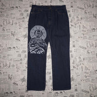 36 -Vintage Y2K Kno Betta dollar bills jesus 00s denim pants