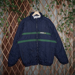 XL - Vintage Y2K Reebok embroider stripe 1990s puffer jacket