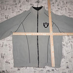 XL-Vintage Oakland Raiders embroider reversible 1990s jacket