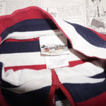 Small - Vintage Y2K striped Mickey Mouse quarter zip t-shirt