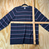Vintage Y2K anchor blue surf/skate 00s striped knit sweater