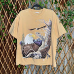 Vintage Y2K bald eagle flying 1990s nature mountains t-shirt