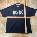 Vintage Y2K ACDC black rock band lightning faded 00s t-shirt
