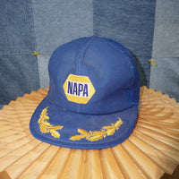 OSFA - Vintage Y2K NAPA auto parts embroider gold leaf hat