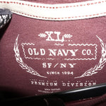 Vintage / Y2K Old Navy maroon LS raw hem 00s deer t-shirt