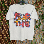 vintage y2k fear this no fear parody distressed 1990s tshirt