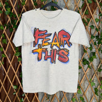 vintage y2k fear this no fear parody distressed 1990s tshirt