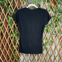 Vintage Y2K BCBG cross grunge femme 2000s rhinestone t-shirt