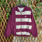 Vintage Y2K Adidas embroider striped 1990s light windbreaker