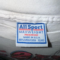 Vintage y2k 90s all over print AOP midget car nascar t-shirt