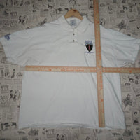 XXXL - Vintage Y2K D day war memorial 2000s embroidered polo