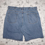 42 - Vintage y2k route 66 denim 00s summer jean shorts jorts