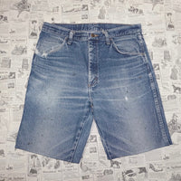 32 - Vintage Y2K Rustler faded distressed denim jean shorts