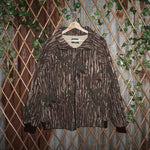 Large - Vintage Y2K SAFTRAK hunt real tree camo 1990s jacket