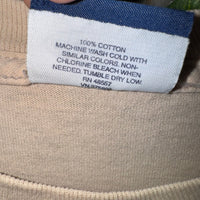 Vintage Y2K side out surf style stripe palm tree 00s t-shirt