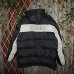 Large - Vintage Y2K Oakland Raiders 00s zip up puffer jacket