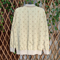 Vintage Y2K anchor blue 00s embroidered monogram aop jacket