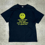 XL - Vintage smiley face bullet hole cheney t-shirt
