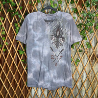 Vintage Y2K ring of fire royal 2000s swords tie-dye T-shirt