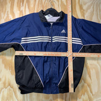 Vintage Y2K Adidas 3 stripe embroider 90s / 00s windbreaker
