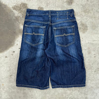 Vintage Y2K Ecko UNLTD dark wash 2000s hip hop denim jorts