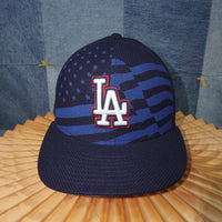 7 1/8 - Vintage Y2K los ángeles dodgers flag embroider hat