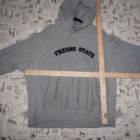 XL-Vintage Y2K Fresno State embroider raw heavyweight hoodie