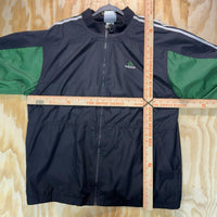 Vintage y2k adidas 1990s 2 tone embroider windbreaker jacket