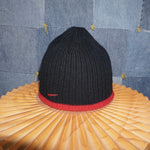 OSFA -Vintage Y2K Nike embroider swoosh black red 00s beanie