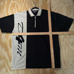 Vintage Y2K D4M embroider 2000s hiphop polo quarter zip tee