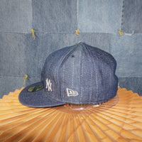 7 3/8 58.7CM- Vintage / Y2K Yankees Sashiko Style Fitted Cap