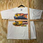 Vintage Y2K Les Schwab 1950s car promo 2000s racing t-shirt