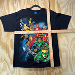 Vintage Y2K justice league 00s era comic DC superhero Tshirt