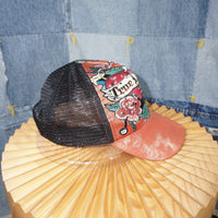 OSFA - Vintage / Y2K grunge 2000s trucker embroidered hat