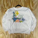 Vintage y2k grandma sweater flowers womens/femme sweatshirt