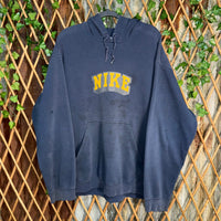 Vintage Nike 00’s gray Tag distressed faded spellout hoodie
