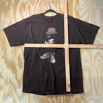 Vintage Y2K mad engine invisible man bowling character shirt