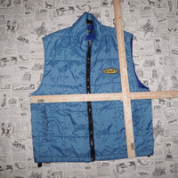 Large - Vintage Y2K utility embroider 90s Patch quilted vest