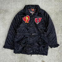 Vintage y2k looney tunes cartoon quilted youth jacket