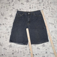 36 -Vintage Y2K platoon jeans baggy wide leg carpenter jorts