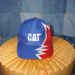 Vintage Y2K CAT caterpillar zig sawtooth embroider 1990s hat