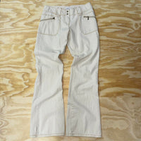 Vintage y2k calvin klein womens khaki pocket flare jeans
